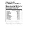 Supplement facts label for Kion Aminos Watermelon Powder on a white background #flavor_watermelon_powder